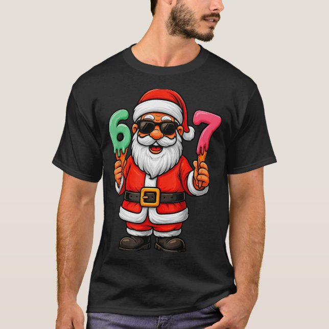 67 Christmas Funny Six Seven Ice Cream Meme 67 Chr T Shirt (Framsida)
