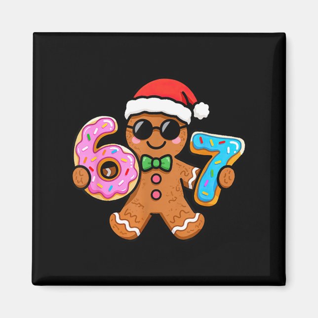 67 Christmas Gingerbread Six Seven Meme Gen Alpha  Magnet (Framsidan)