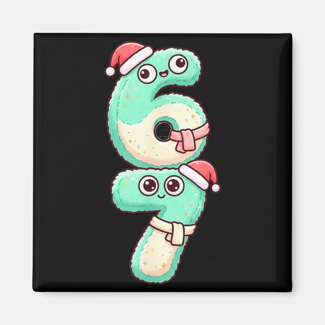 67 Christmas Kawaii Pastel Design  Magnet (Framsidan)