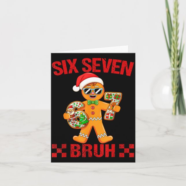 67 Christmas Meme Saying 6 7 Meme Costume Xmas  Kort (Framsida)