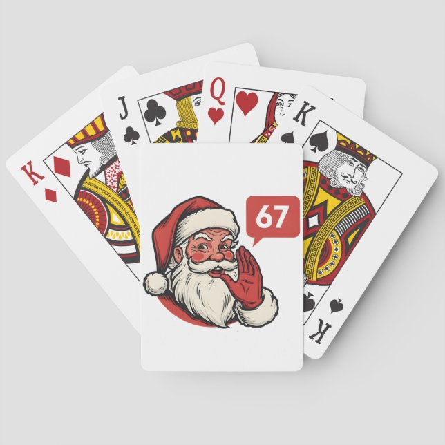67 Christmas Merry Six Seven Brainrot Santa Claus Casinokort (Baksidan)