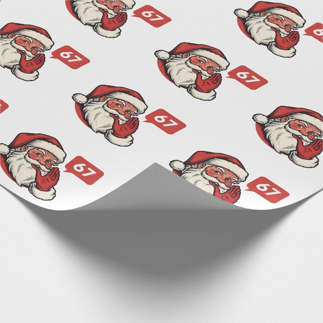 67 Christmas Merry Six Seven Brainrot Santa Claus Presentpapper (Hörn)