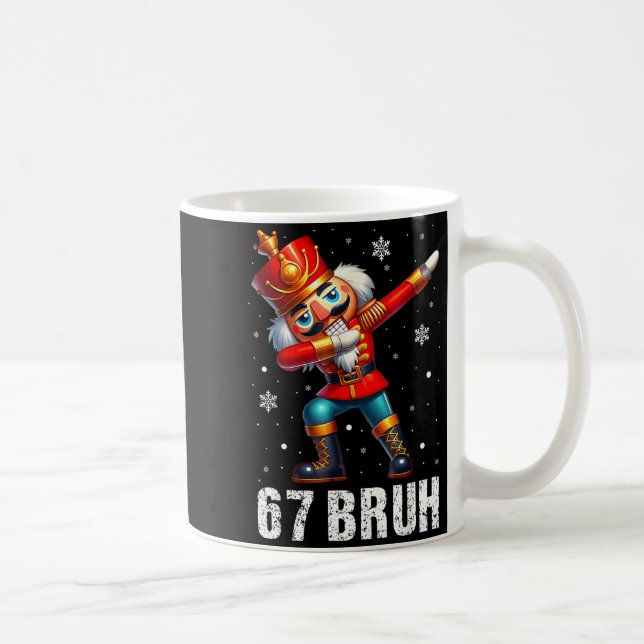 67 Christmas Nutcracker Six Seven Bruh 6 7 Funny C Kaffemugg (Höger)