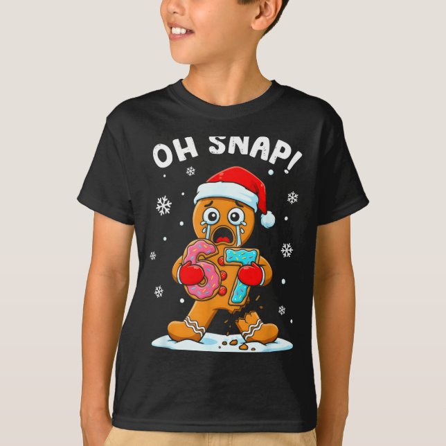 67 Christmas Oh Snap Gingerbreadman 6 7 Funny Meme T Shirt (Framsida)