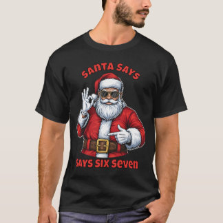 67 Christmas Santa Says Six Seven Meme Santa Boys T Shirt