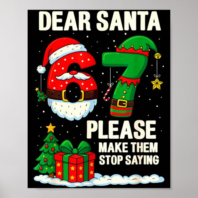 67 Christmas Shirt 6-7 6 7 Shirt Funny Parents Men Poster (Framsidan)