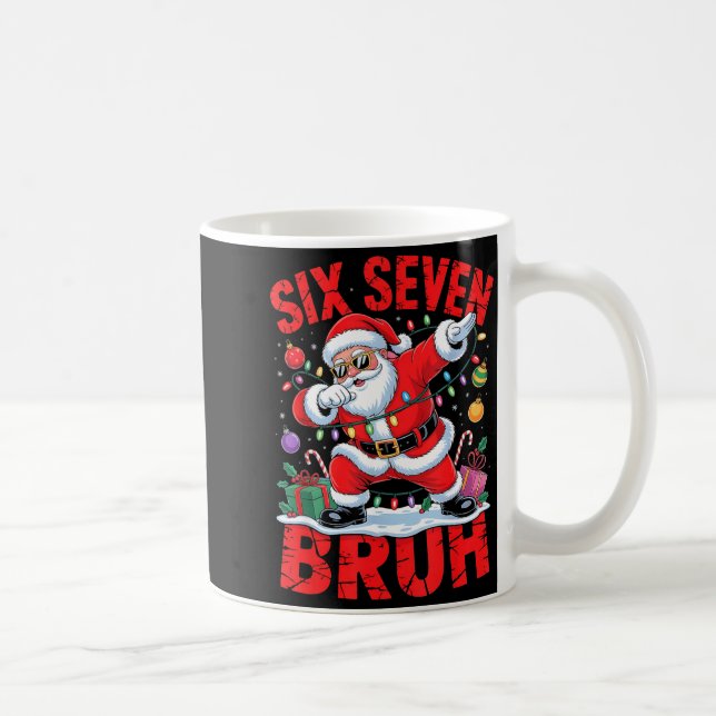 67 Christmas Shirt Santa Six Seven Bruh Men Women  Kaffemugg (Höger)