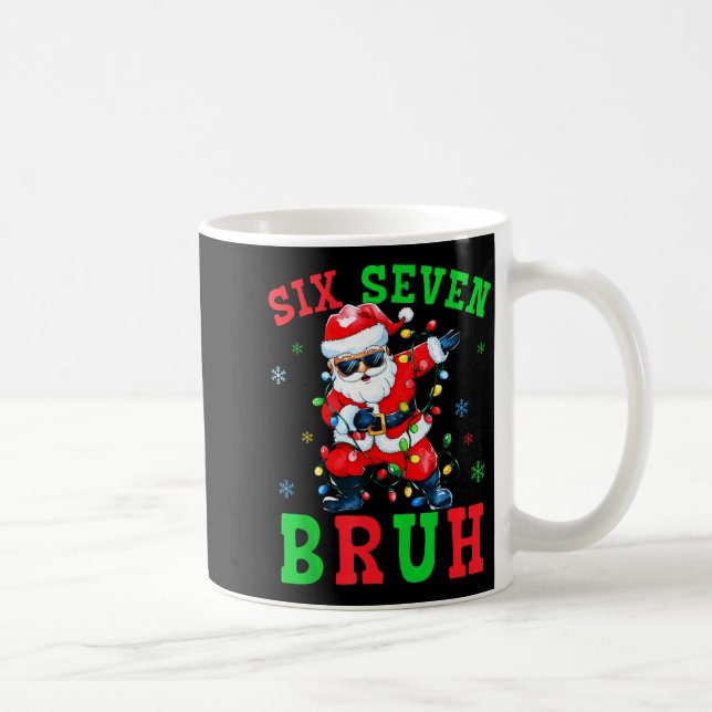 67 Christmas Six Seven Bruh Meme Santa Dabbing Chr Kaffemugg (Höger)