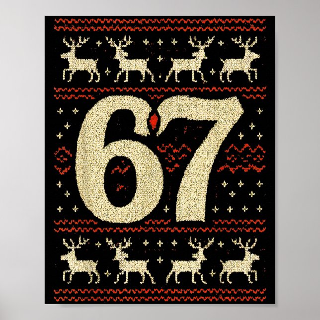 67 Christmas Sweater Ugly 6 7 Meme Six Seven Mason Poster (Framsidan)