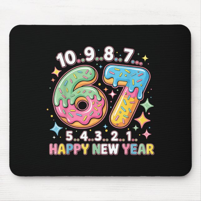 67 Countdown Happy New Year 2026 Funny Donut Numbe Musmatta (Framsidan)
