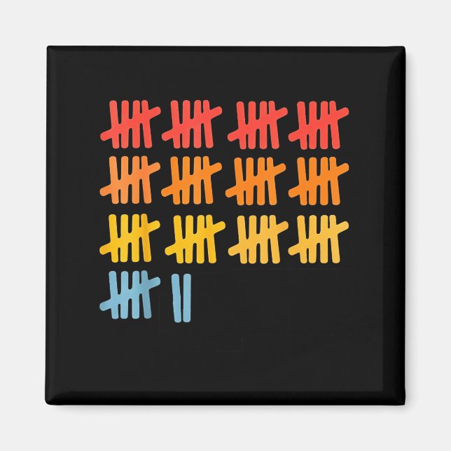 67 Counting Math Teacher Mathematics 67th Number  Magnet (Framsidan)