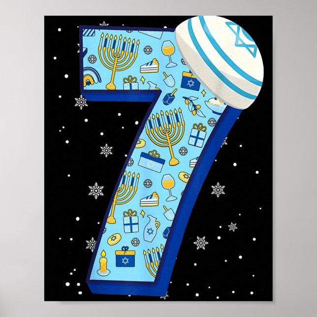 67 Couple Hanukkah Matching Six Seven Meme Jewish  Poster (Framsidan)