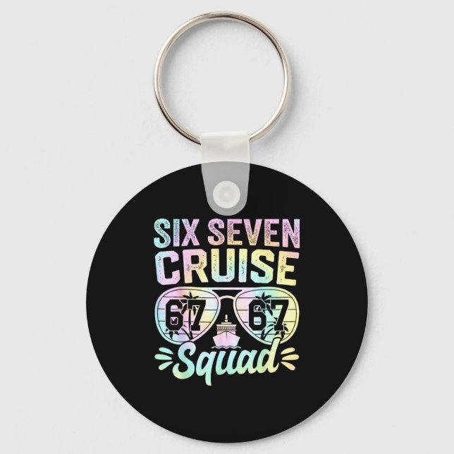 67 Cruise Squad 2025 Cruise Six Seven Meme Matchin Nyckelring (Framsida)