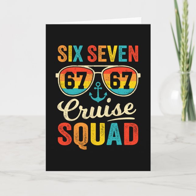 67 Cruise Squad 2025 Roliga Barn Cruise Meme Match Kort (Framsida)