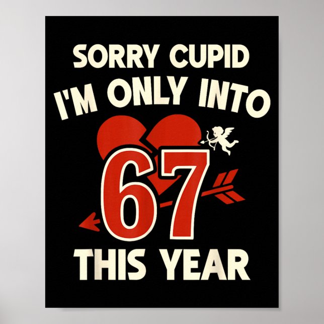 67 Cud Valentine Meme, Funny Anti-valentine Graphi Poster (Framsidan)
