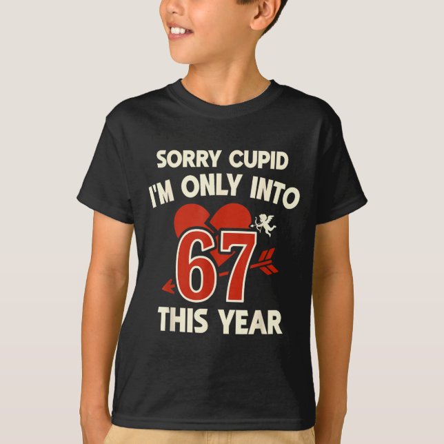 67 Cud Valentine Meme, Funny Anti-valentine Graphi T Shirt (Framsida)