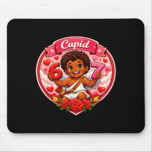 67 Cupid afroamerikansk Alla hjärtans dag Meme Tre Musmatta