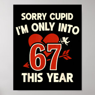 67 Cupid Alla hjärtans dag Meme, Rolig Anti-Alla h Poster