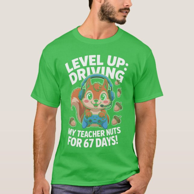 67 dagar att köra Myeacher Nuts Pojkar Spelande Ek T Shirt (Framsida)
