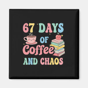 67 dagar kaffe och kaos älskare rolig 67 meme si magnet