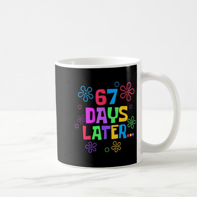 67 dagar senare 67:e skoldagen lärare elever kaffemugg (Höger)