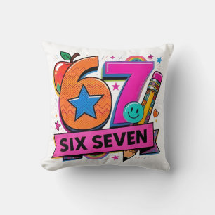 67 dagar skola 67 Six Seven rolig 67 lärare stud Kudde