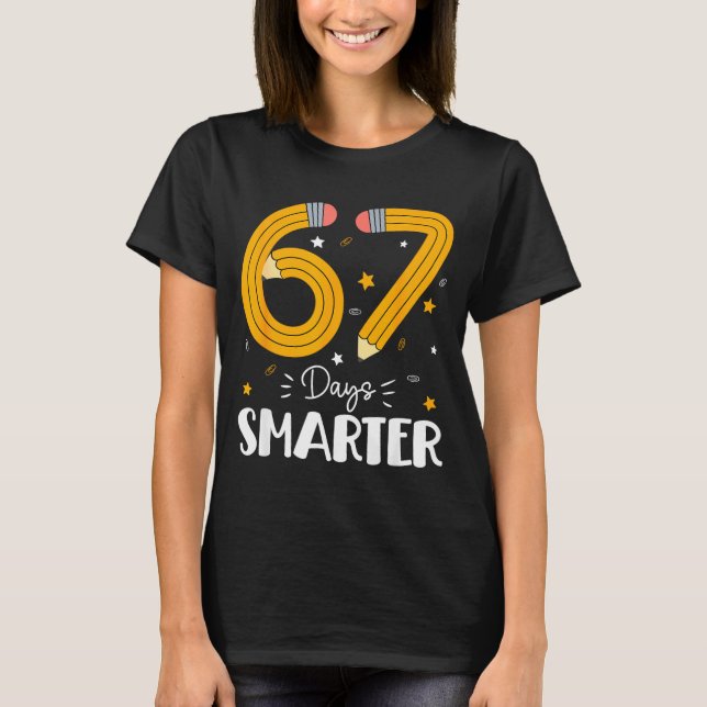 67 dagar smartare Gen Alpha-slang 67 Meme-lärare S T Shirt (Framsida)