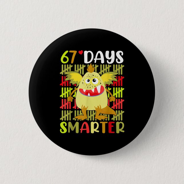 67 dagar smartare lilla monster 67:e dagen skol tj knapp (Framsida)