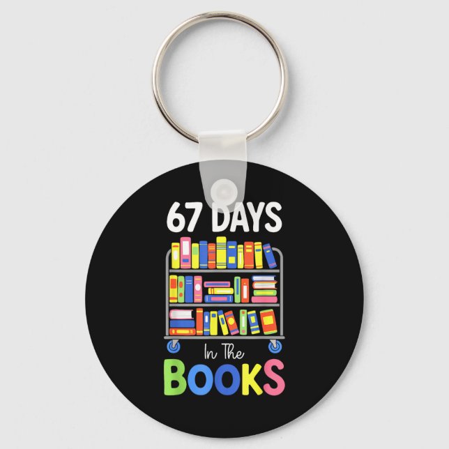67 Days In The Books Reading Librarian Teacher Sch Nyckelring (Framsida)