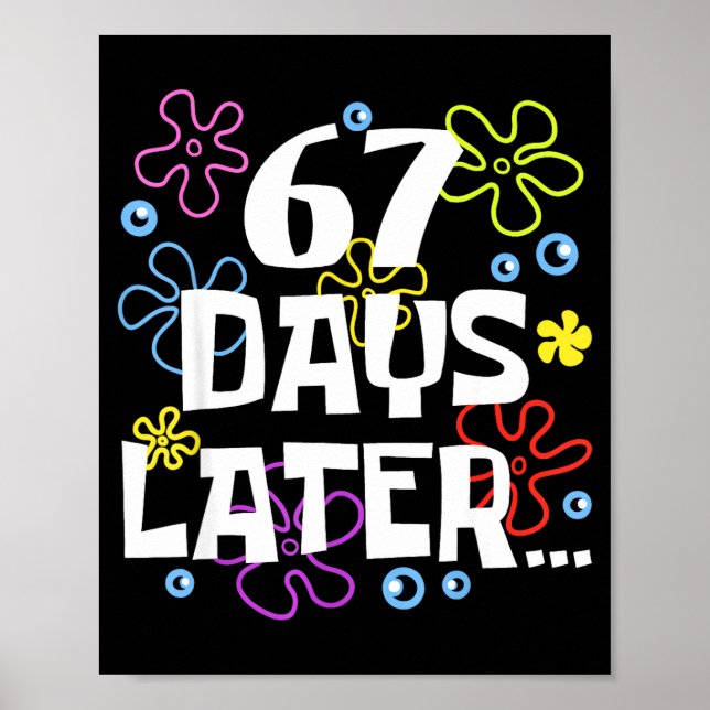 67 Days Later 67th Day Of School Teachers Kids Boy Poster (Framsidan)
