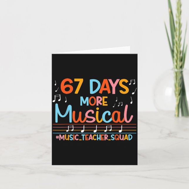 67 Days More Musical Six Seven Meme Music Teacher  Kort (Framsida)