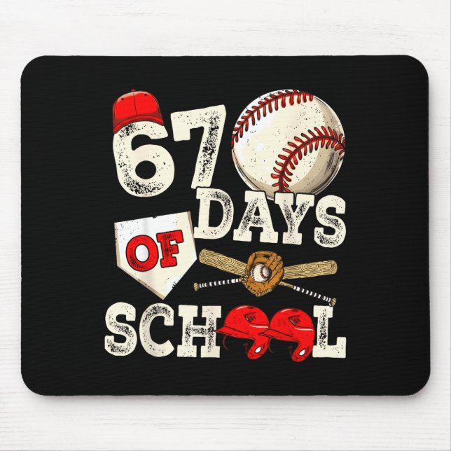 67 Days Of School 67th Day Funny Baseball Meme Men Musmatta (Framsidan)