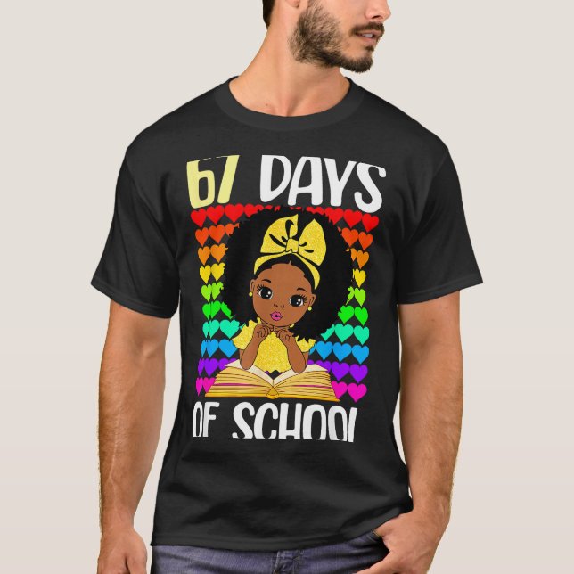 67 Days Of School 67th Day Smarter Six Seven Melan T Shirt (Framsida)