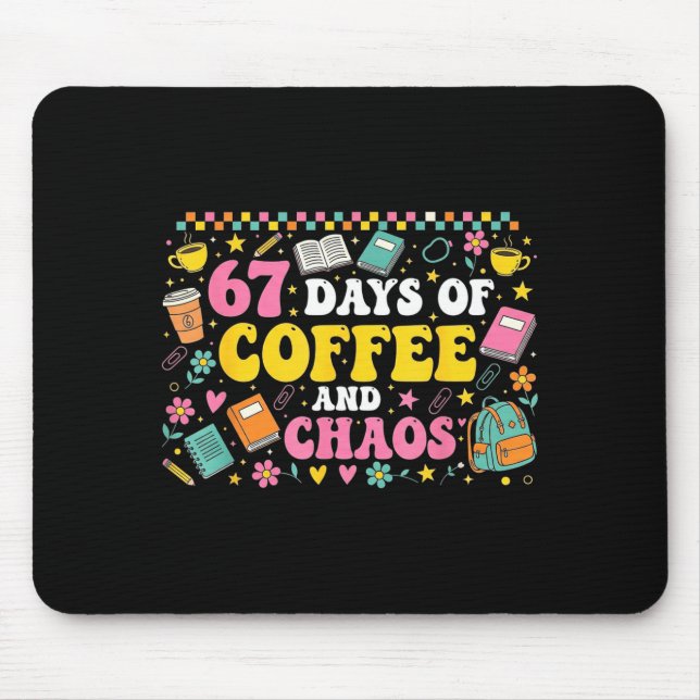 67 Days Of School Coffee Lover Teachers Retro Six  Musmatta (Framsidan)