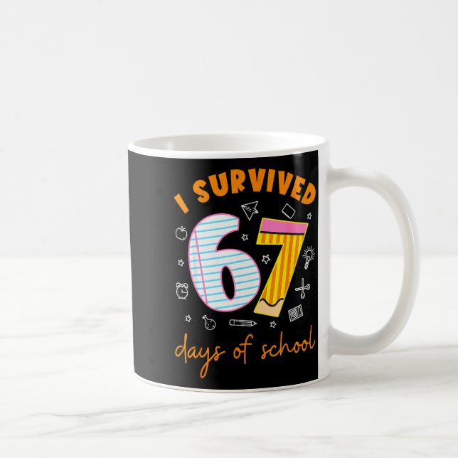 67 Days Of School Cool Teacher Design  Kaffemugg (Höger)