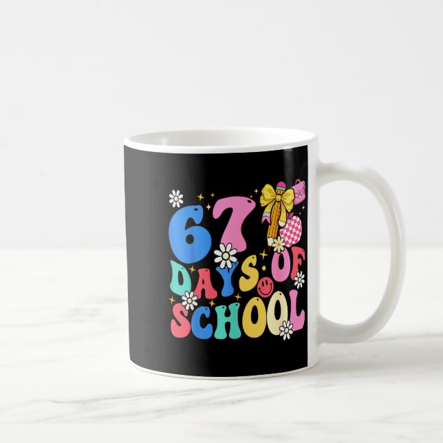 67 Days Of School Coquette Bow Students Teachers 1 Kaffemugg (Höger)