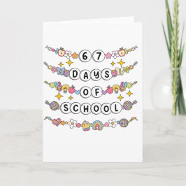 67 Days of School Cute Teacher Colorful Classroom Kort