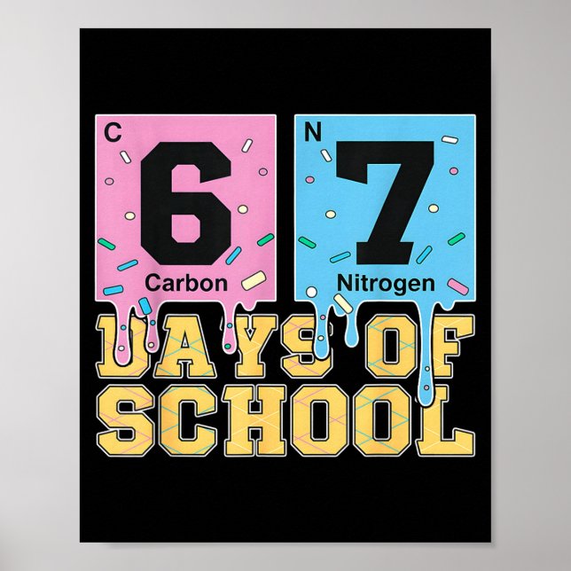 67 Days Of School Funny 6 7 Teacher Science Period Poster (Framsidan)