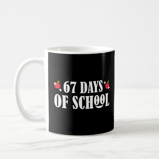 67 Days Of School Funny Six Seven Meme  Kaffemugg (Vänster)
