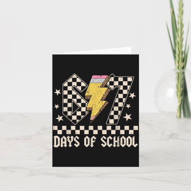67 Days Of School Meme Slang Abcd Rock Boys Girls  Kort (Framsida)