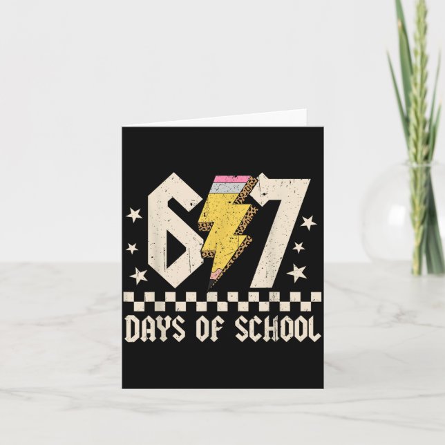 67 Days Of School Meme Slang Abcd Rock Boys Girls  Kort (Framsida)