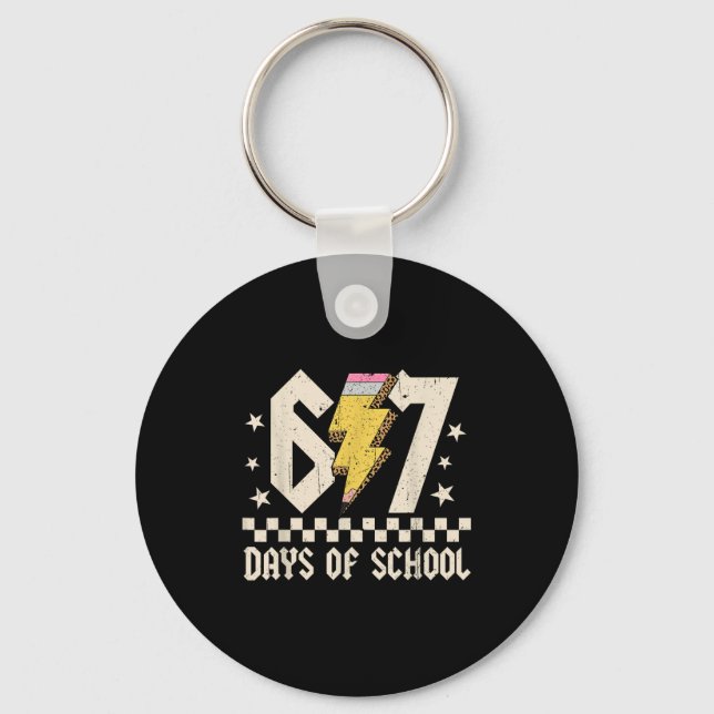 67 Days Of School Meme Slang Abcd Rock Boys Girls  Nyckelring (Framsida)