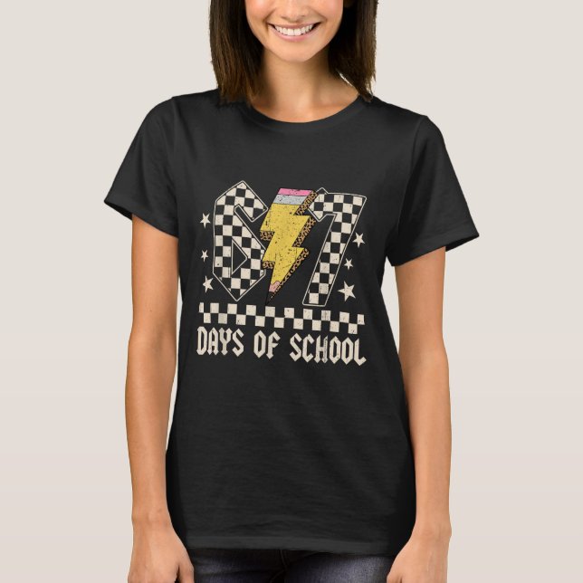 67 Days Of School Meme Slang Abcd Rock Boys Girls  T Shirt (Framsida)