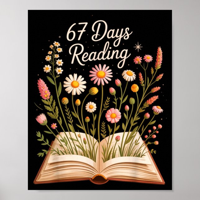 67 Days Of School Reading Books Teacher 67th Day O Poster (Framsidan)