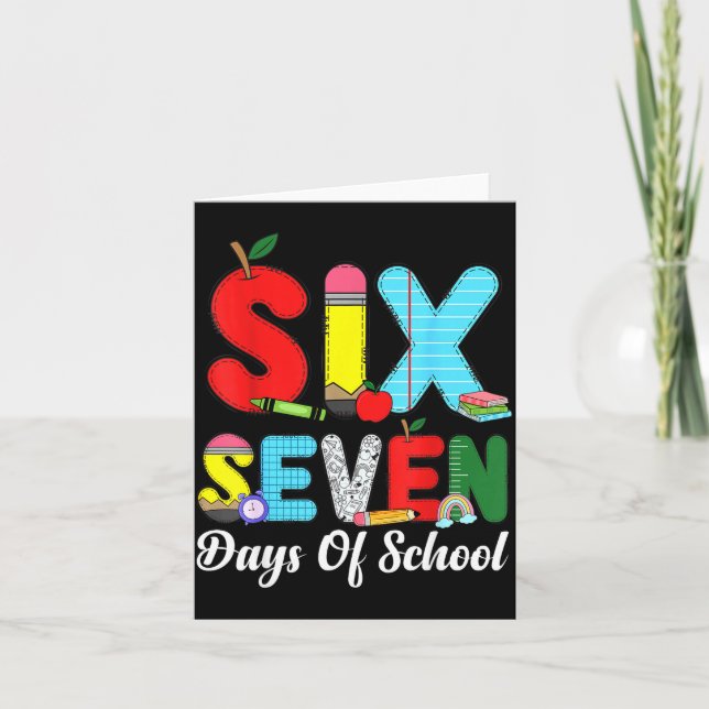 67 Days Of School Shirt Teacher Kids Funny 67 Meme Kort (Framsida)