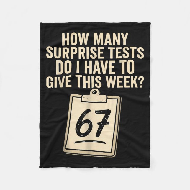 67 Days Of School Teacher 67 Shirt 67 Teacher  Fleecefilt (Framsidan)