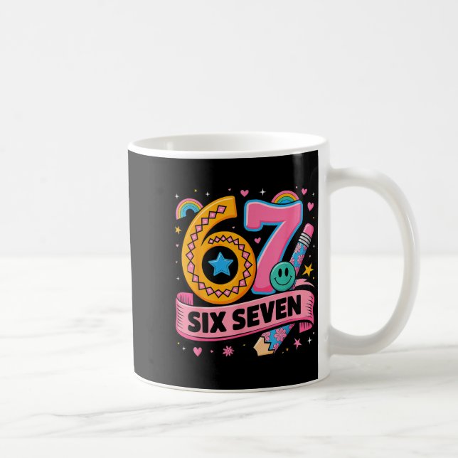 67 Days School 67 Six Seven Funny 67 Teachers Stud Kaffemugg (Höger)