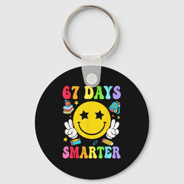 67 Days Smarter 67 Days Of School Teacher Student  Nyckelring (Framsida)