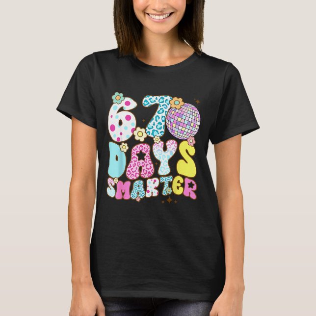 67 Days Smarter 67 Days School Teacher Students Me T Shirt (Framsida)