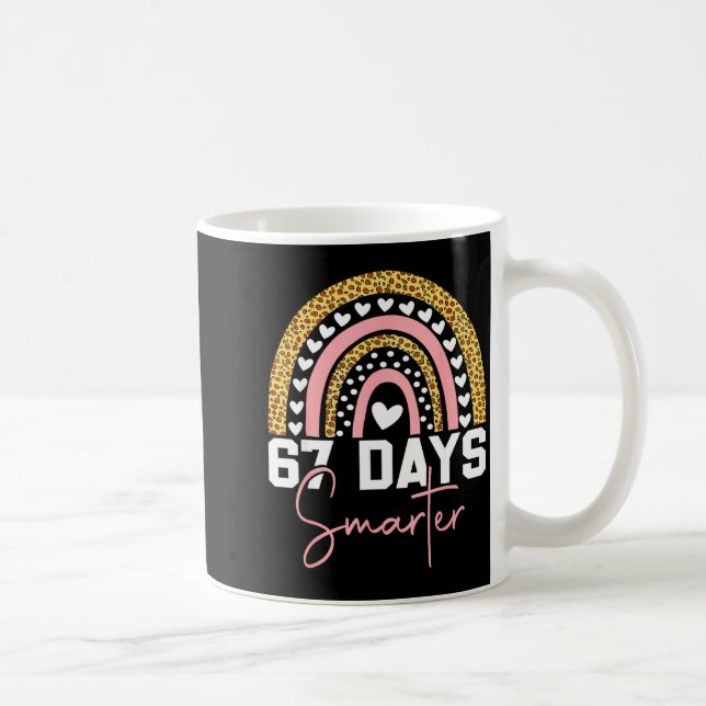 67 Days Smarter Days Of School Survived Rainbow Le Kaffemugg (Höger)